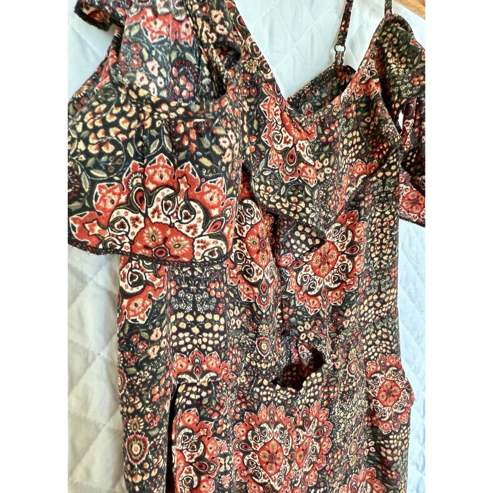 Summer Festival Hippie Xhiliration Pants Jumper Hippie Floral Earthy Pockets